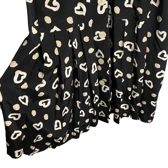 Elegance Paris Vintage Women's Polka Dot/Hearts Print Dress - Picture 3 of 8